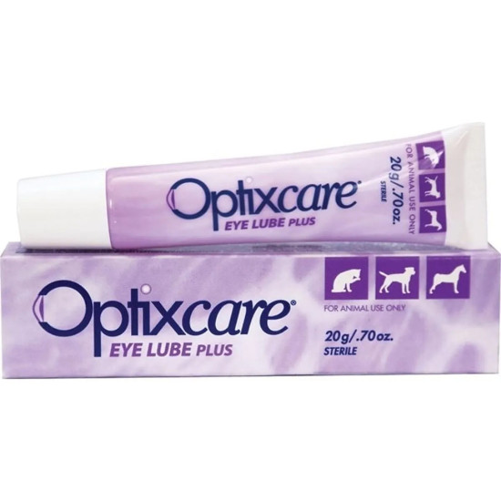 OptixCare Eye Lube Plus – Gel Oftalmic Lubrifiant și Protector pentru Câini și Pisici, 20 g